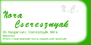 nora cseresznyak business card